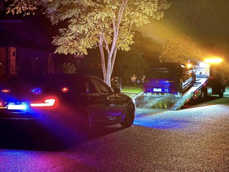 Members of the Casey Highway Patrol unit patrolling Thompsons Road in Cranbourne North spotted two drivers allegedly racing each other at around 1:00am on Sunday. 