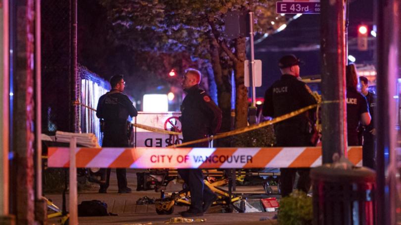 A car has been driven into a crowd during a Filipino community festival in Vancouver, killing 11. (AP PHOTO)