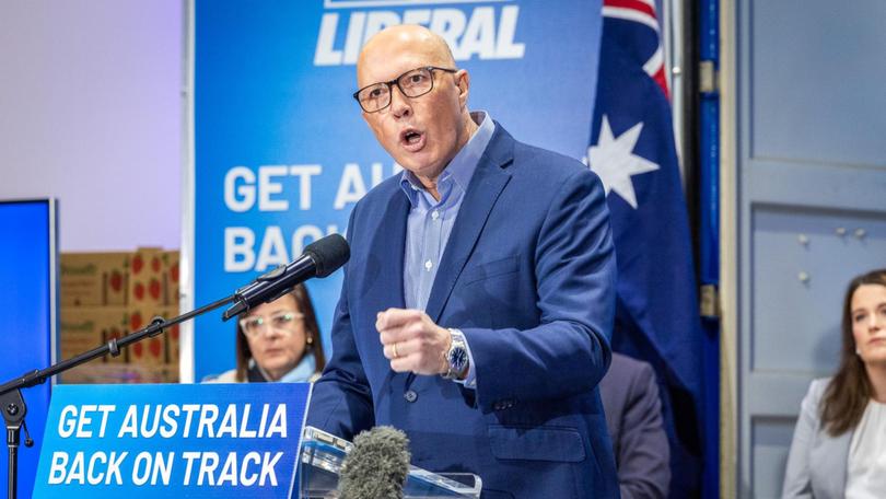 Opposition Leader Peter Dutton and the Coalition have accused Labor of running a ‘Mediscare’ campaign. Picture Thomas Lisson / NewsWire