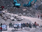 Rescuers are searching for victims after a quarry collapsed in West Java province, Indonesia.